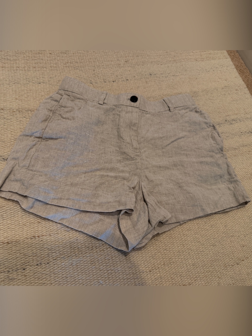 J. Crew Women's Linen-Blend Flat Front Shorts - Sand Beige